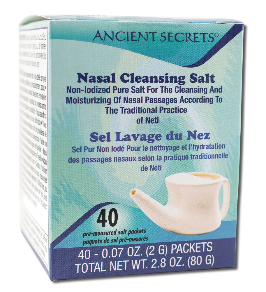 Ancient Secrets Nasal Cleansing Salt – 40 Packets packaging