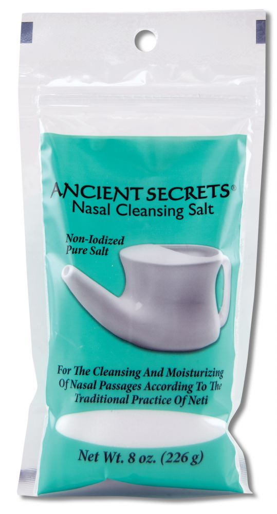 Ancient Secrets Nasal Cleansing Salt – 8 oz Bag packaging