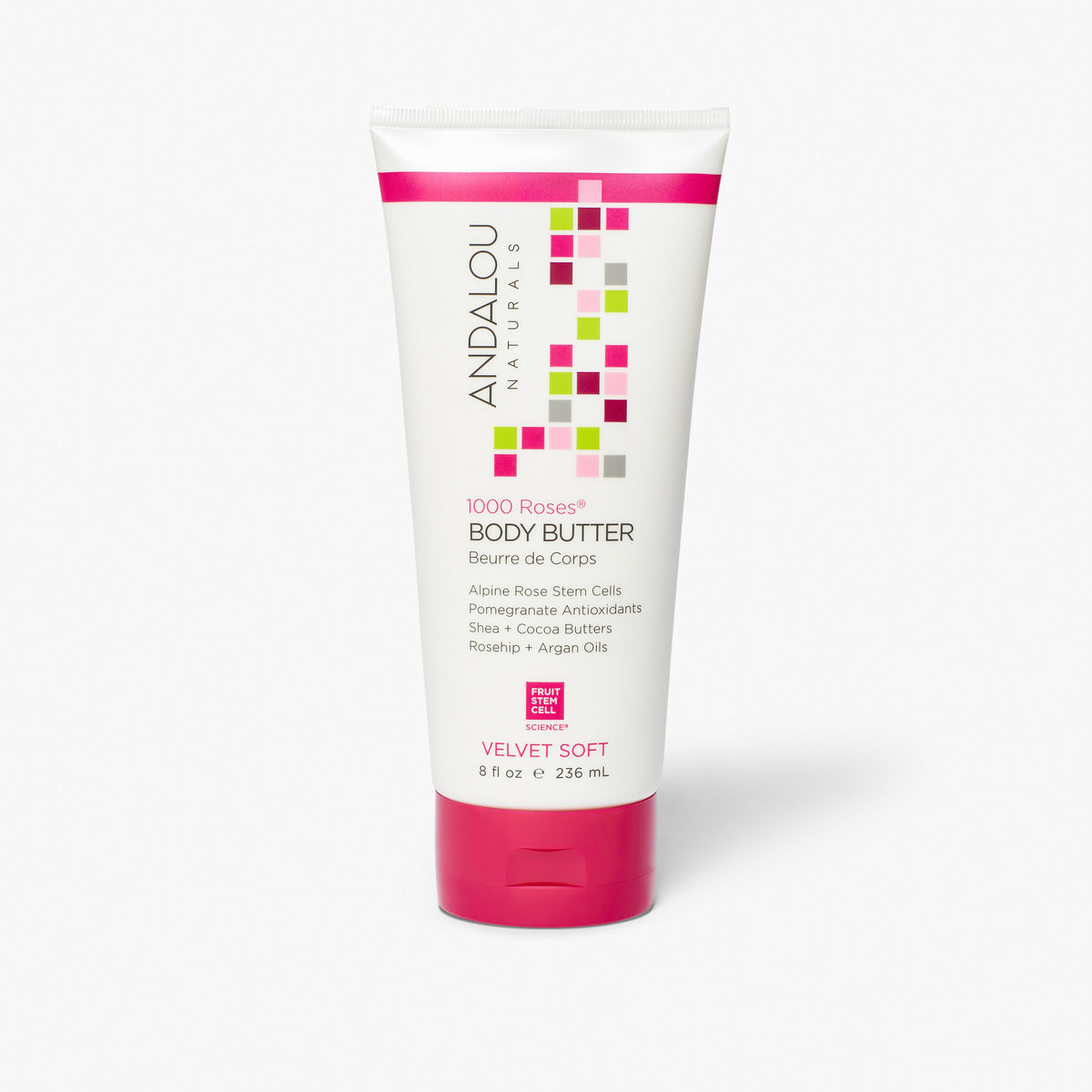 Andalou Naturals 1000 Roses Velvet Soft Body Butter - 8 fl oz package