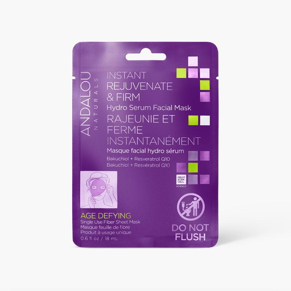 Andalou Naturals Instant Rejuvenate & Firm Sheet Mask - 0.6 fl oz package