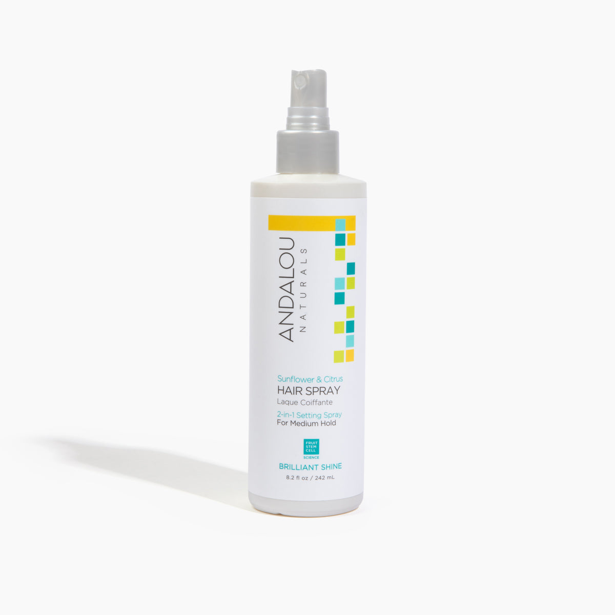 Andalou Naturals Sunflower & Citrus Brilliant Shine Hair Spray - 8.2 fl oz package