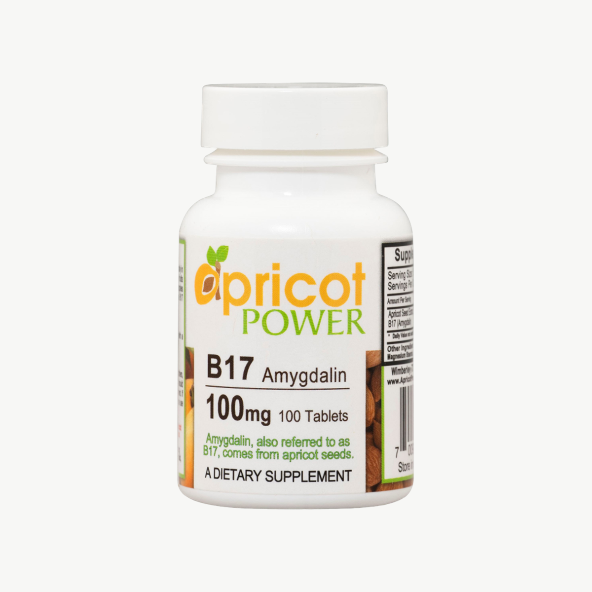 Apricot Power Apricot Seed Extract 100 mg Tablets official uniform front image