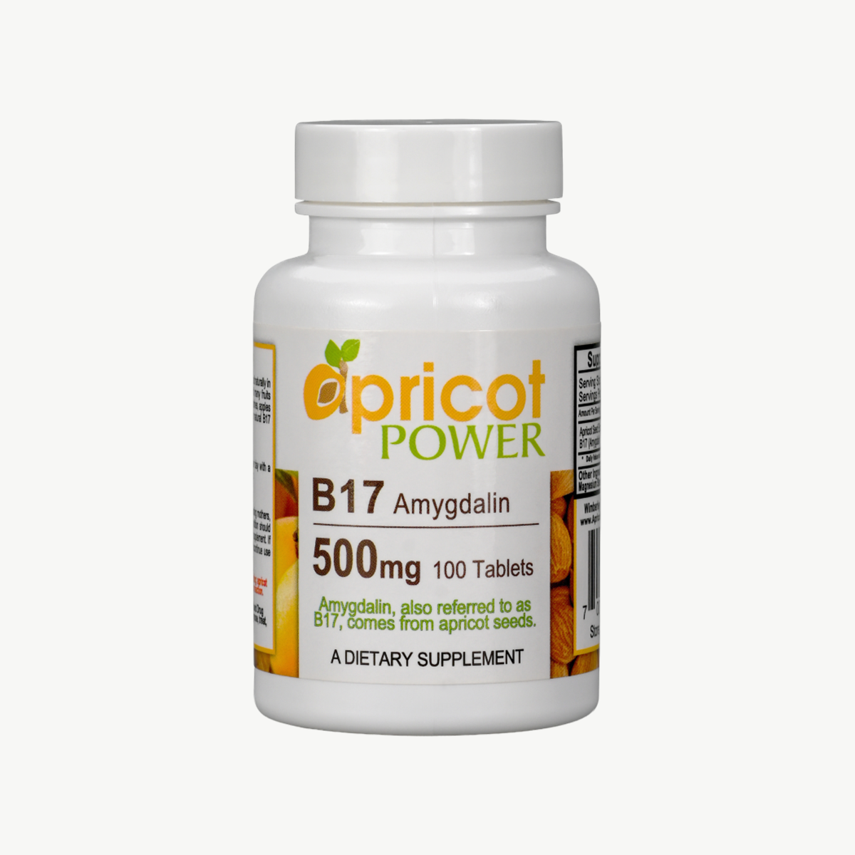 Apricot Power Apricot Seed Extract 500 mg Tablets | Natural Seed Extract official uniform front image