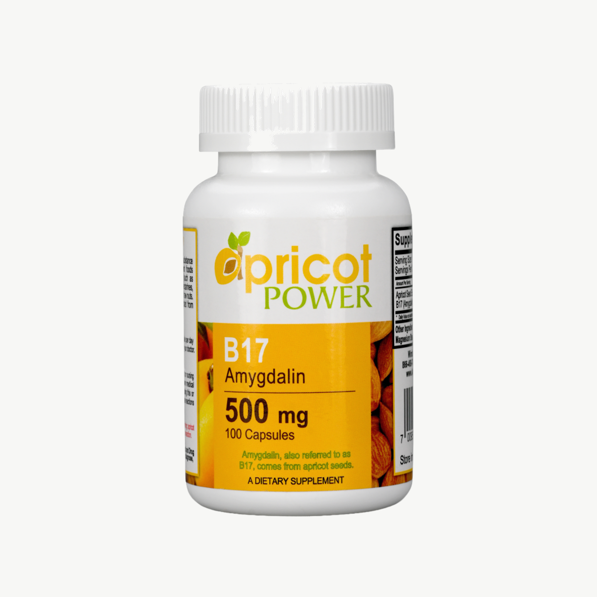 Apricot Power Apricot Seed Extract 500 mg Capsules official uniform front image