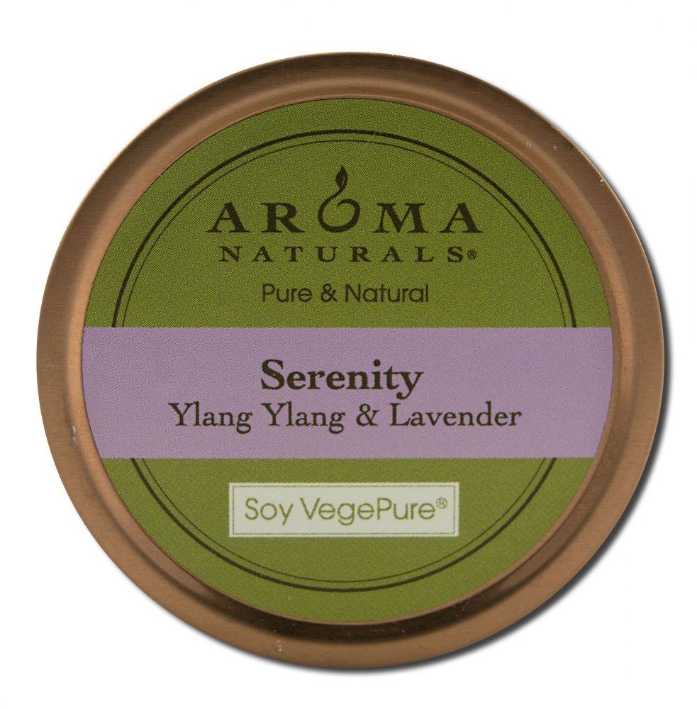 Aroma Naturals Serenity Lavender Ylang Ylang Small Tin Candle 2.8 oz