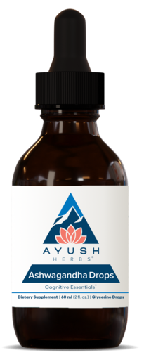 Ayush Herbs Adult Ashwagandha Drops 2 fl oz product packaging