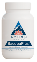 Ayush Herbs Bacopa Plus 90 Capsules product packaging