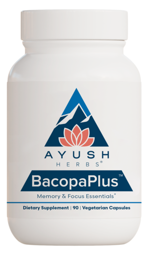 Ayush Herbs Bacopa Plus 90 Capsules product packaging
