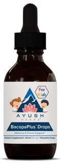 Ayush Herbs Bacopa Plus Kids Drops 2 fl oz product packaging