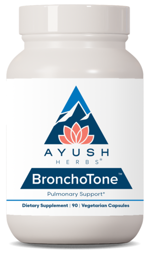 Ayush Herbs BronchoTone 90 Capsules product packaging