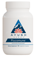 Ayush Herbs Flucomune 90 Capsules product packaging