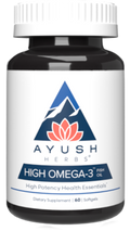 Ayush Herbs High Omega-3 Fish Oil 60 Softgels product packaging