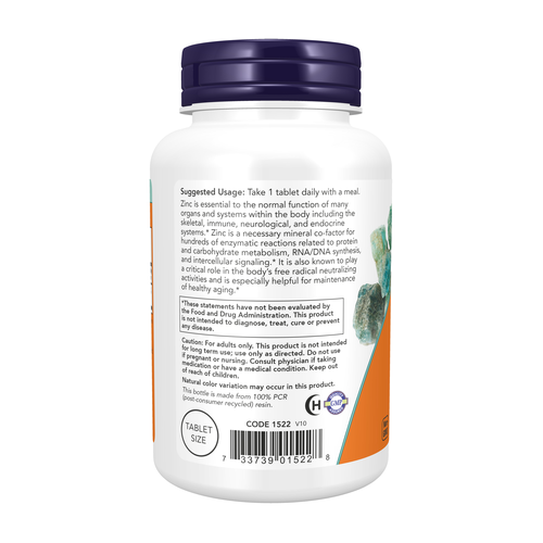 NOW Foods Zinc 50 mg 250 Tablets | Value Size