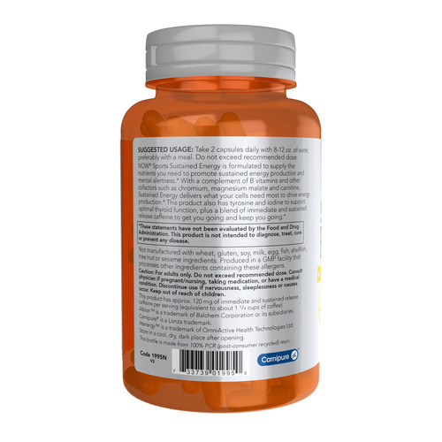 NOW Sports Sustained Energy 90 Capsules