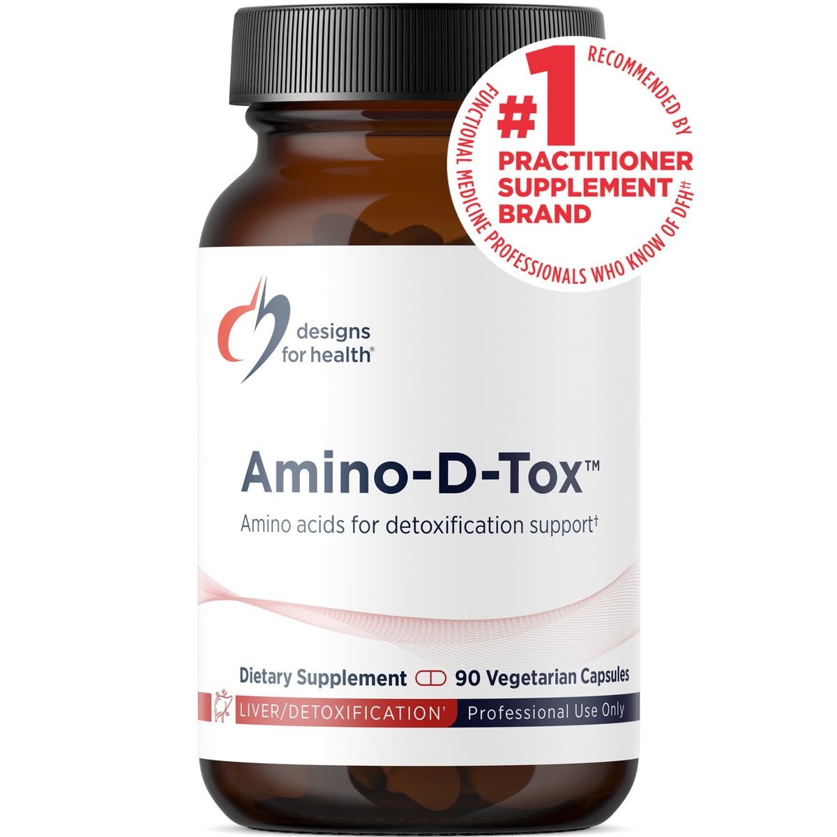 Designs for Health Amino-D-Tox 90 capsules front label
