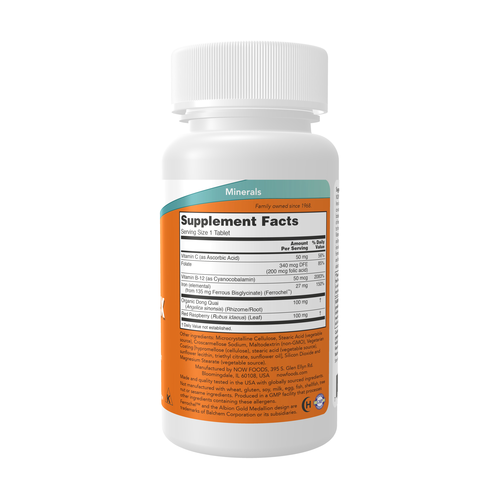 NOW Foods Iron Complex Vegetarian 100 Tablets