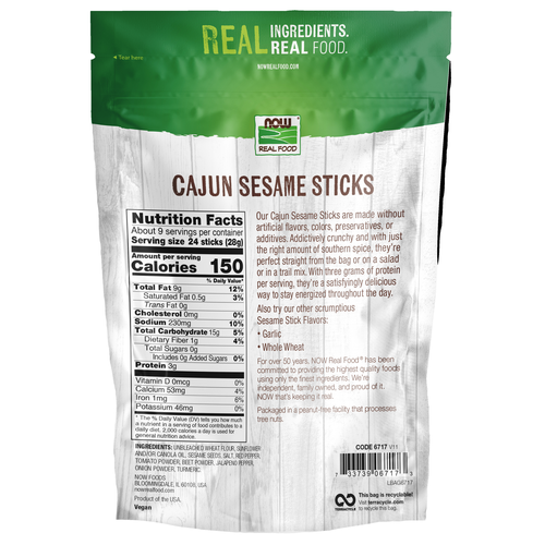 NOW Foods Cajun Sesame Sticks 9 oz