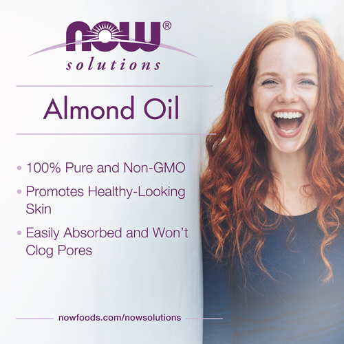 NOW Solutions Sweet Almond Oil 16 oz | Value Size Carrier Oil