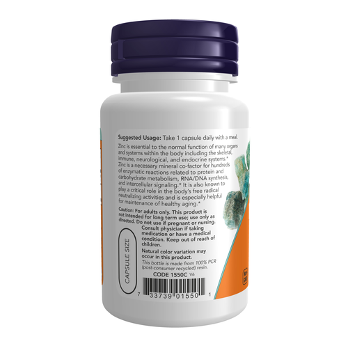 NOW Foods Zinc Picolinate 50 mg 60 VCaps | Highly Bioavailable Zinc