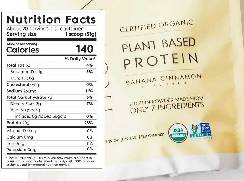 Truvani Banana Cinnamon Plant Protein Powder 10 Servings