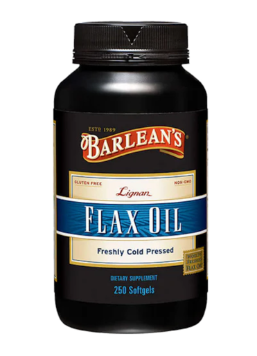 Barlean's Lignan Flax Oil 250 Softgels bottle