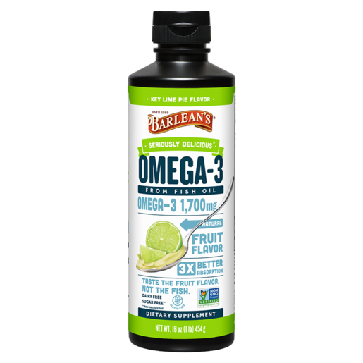 Barlean's Seriously Delicious High Potency Omega-3 Key Lime Pie 16 oz bottle