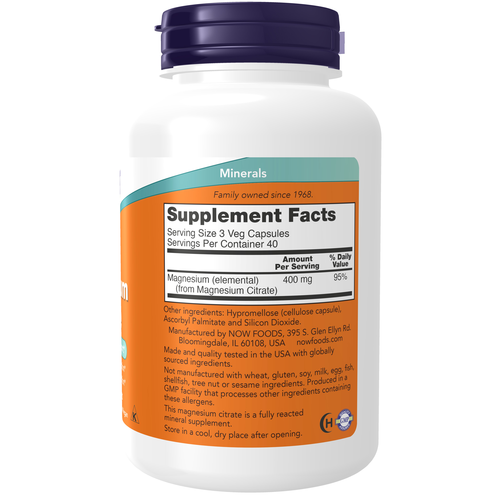 NOW Foods Magnesium Citrate 120 VCaps