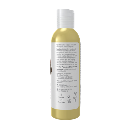 NOW Solutions Jojoba Oil 4 oz | Skin Balancing Carrier Oil