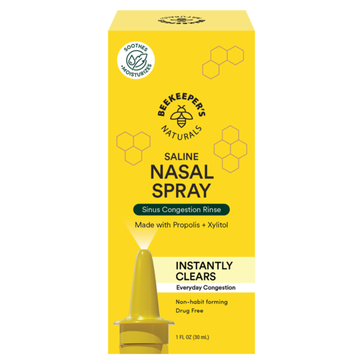BeeKeeper's Naturals Propolis Nasal Spray 1 fl oz product packaging