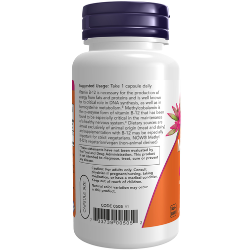 NOW Foods Methyl B-12 5,000 mcg 90 Veg Capsules