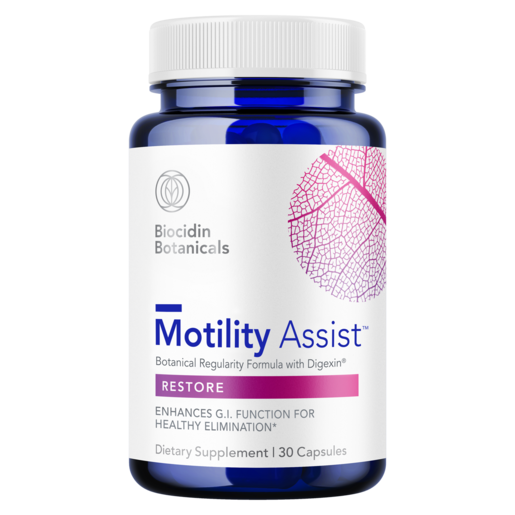 Biocidin Motility Assist 30 Capsules — product packaging