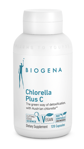 Biogena Chlorella Plus C 120 Capsules — bottle packaging