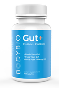 BodyBio Gut + Prebiotic + Postbiotic 30 Capsules — bottle packaging