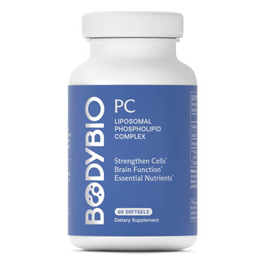 BodyBio PC 60 Softgels — bottle packaging