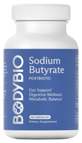 BodyBio Sodium Butyrate 60 Capsules — bottle packaging