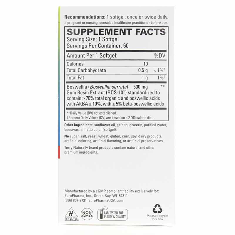 Terry Naturally BosMed 500 Extra Strength 120 Softgels