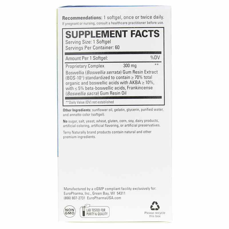Terry Naturally Boswellia & Frankincense Oil 60 Softgels