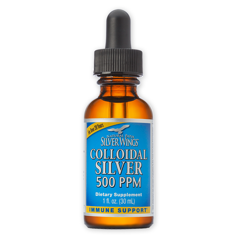 Natural Path Silver Wings Colloidal Silver 500 PPM - 1 oz Dropper