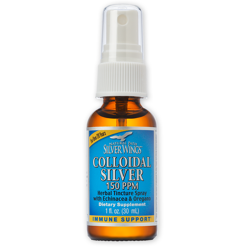 Natural Path Silver Wings Colloidal Silver with Echinacea & Oregano Spray - 1 oz - 1 oz Spray