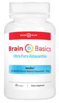 Brain Bean Brain Basics Ultra Pure Astaxanthin 60 Softgels — bottle packaging