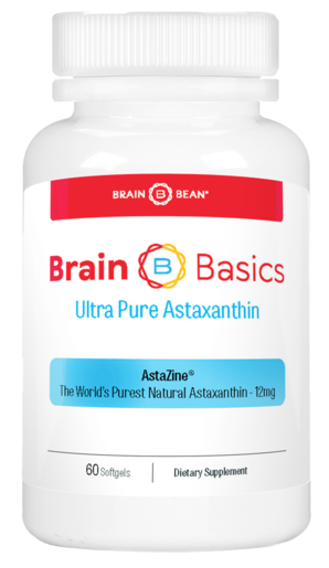 Brain Bean Brain Basics Ultra Pure Astaxanthin 60 Softgels — bottle packaging