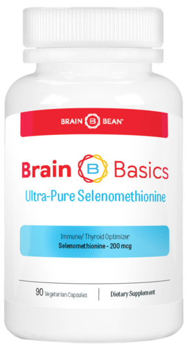 Brain Bean Brain Basics Ultra Pure Selenomethionine 90 Capsules — bottle packaging