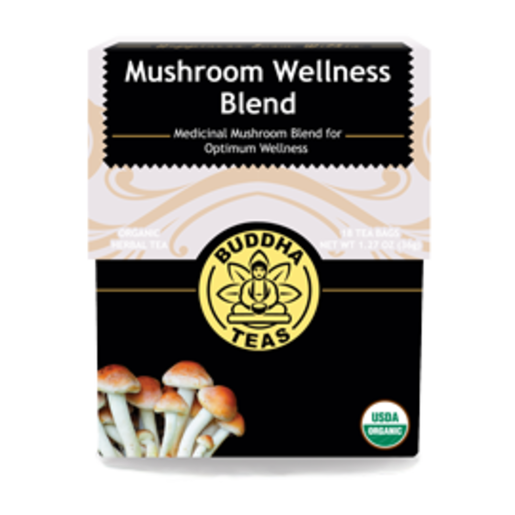 Buddha Teas Mushroom Wellness Blend — 18 tea bags box