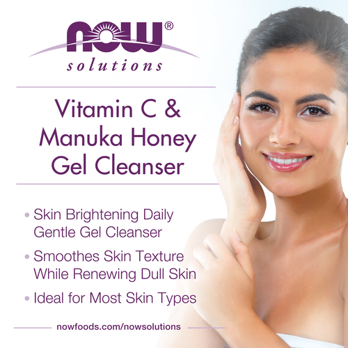 NOW Solutions Vitamin C & Manuka Honey Gel Cleanser 8 oz