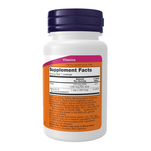 NOW Foods Vitamin B-12 1,000 mcg 100 Lozenges