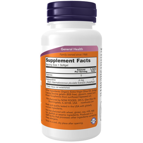 NOW Foods Astaxanthin 4 mg 90 Softgels