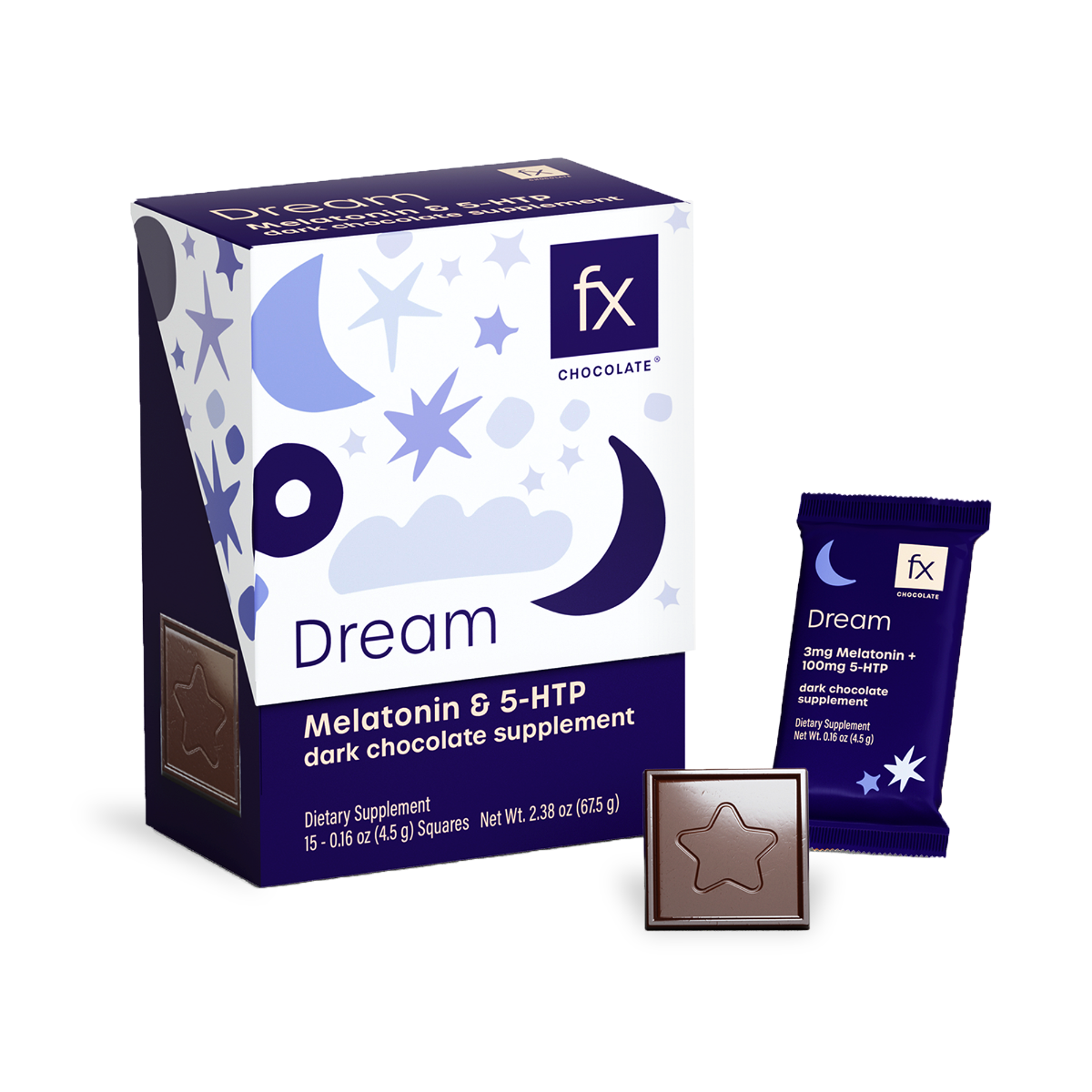 Designs for Health Fx Chocolate Dream 30 count box front label