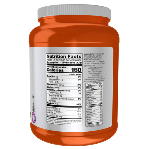 NOW Sports Whey Protein Creamy Vanilla 2 lb