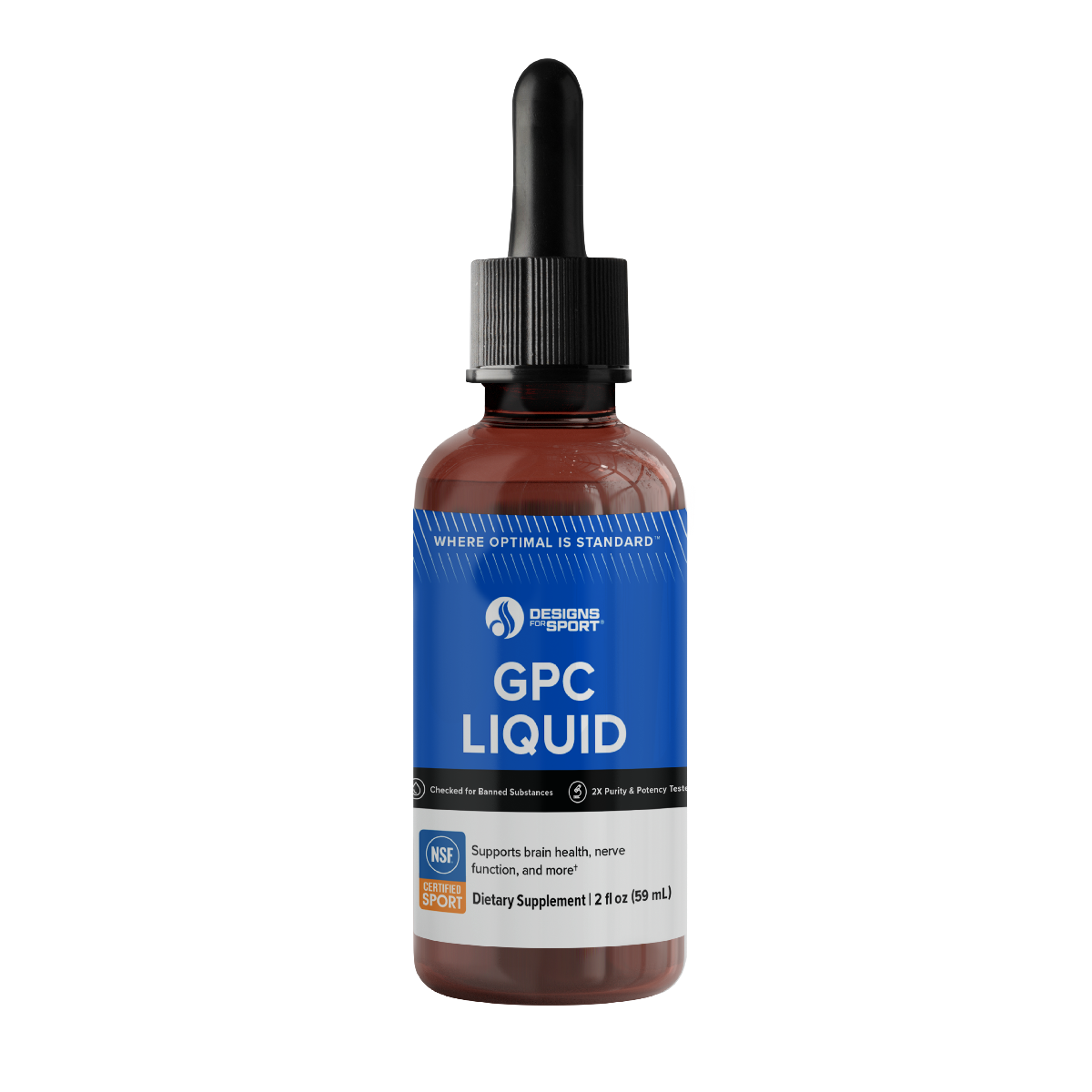 Designs for Health GPC Liquid Sport 2 fl oz (59 mL) liquid front label
