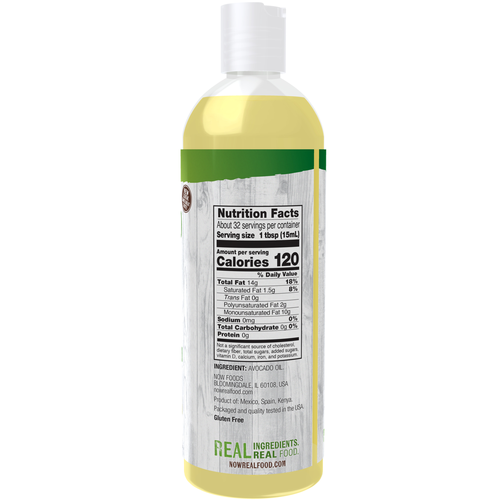 Now Foods Avocado Cooking Oil in Plastic Bottle 16 fl oz